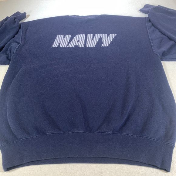 Vintage Go Navy crewneck sweater USA medium blue - Picture 6 of 6